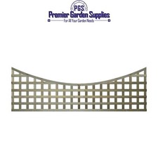 6ft x 2ft Concave Privacy Arched Dome Trellis Fence Topper Lattice Treated