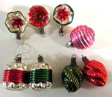 VINTAGE  GLASS  CHRISTMAS TREE BAUBLES