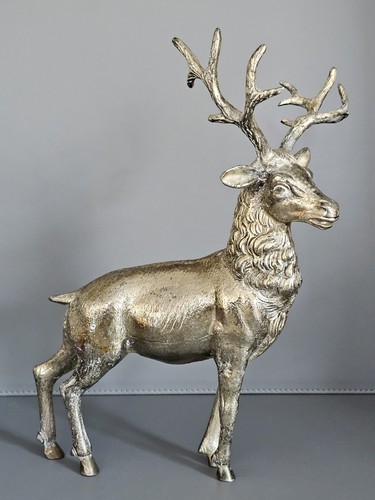 Silver plated stag - silver,