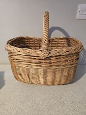 Vintage Oval Wicker Basket