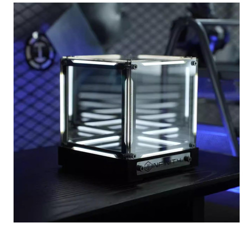 Infinity mirror cube - infinity, diy