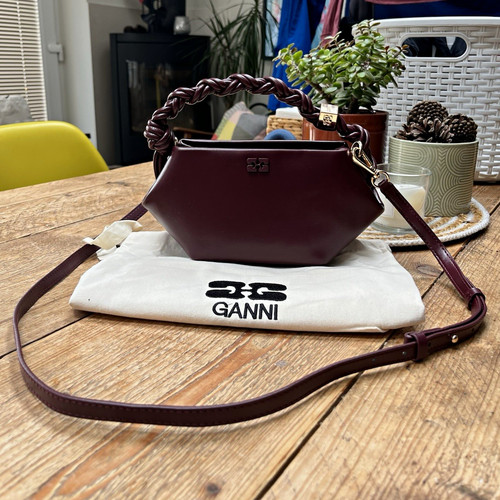 Ganni burgundy bou bag - bou,