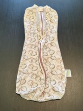 Woombie Air Sleep Swaddle Sack Big Baby White Pink Strawberry 14-19lbs GUC