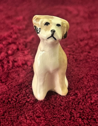 Vintage ceramic miniature - miniature, dog