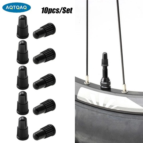 10pcs presta valve caps - valve, black