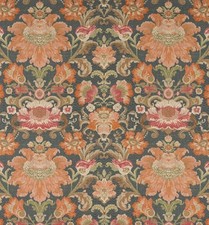 Colefax & Fowler Curtain Fabric 'FONTENOY - NAVY' 1.2 METRES 100% LINEN