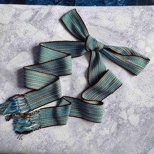Woven Belt Red Dark Sash Boho