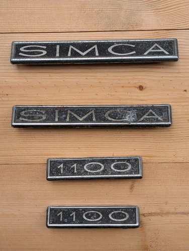 Simca 1100 car badges - simca,