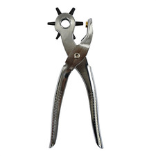 Revolving Leather Punch Rivet Plier 6 Size DIY Belt Eyelet Puncher 6 Hole Cutter