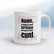 Personalised Birthday Swearing Mug