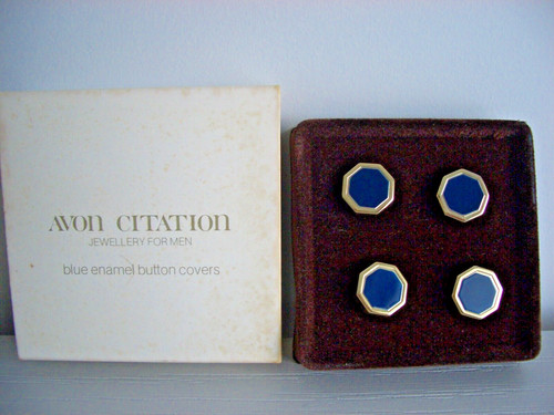 Vintage avon blue - blue, enamel