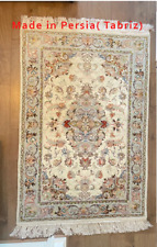 Hand knotted persian rug pure silk & wool hand made size 1 m x 1.5 m