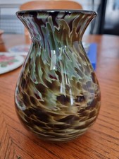 Vintage Barleylands Glassworks Vase Beautiful Patterns