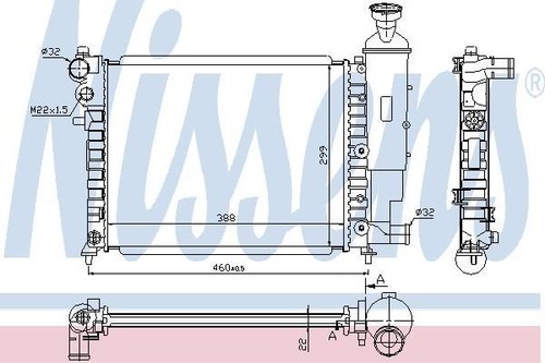 Nissens radiator for peugeot - radiator,