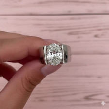 Authentic 4ct Oval Cut Lab