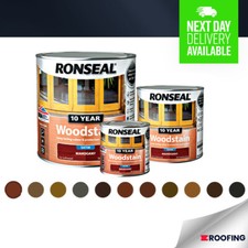 Ronseal 10 Year Woodstain For Windows & Doors - Available In All Colours & Sizes
