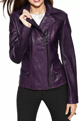 Women genuine lambskin purple - women,