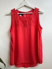 Bright coral loose vest