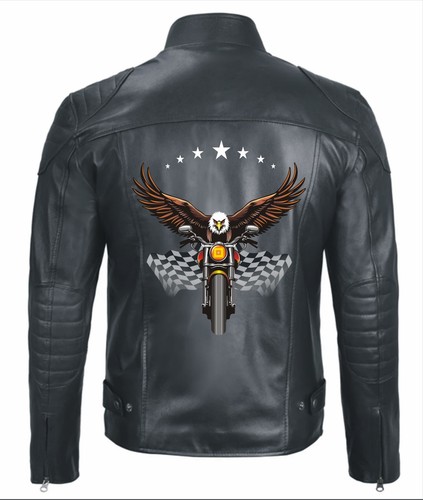 Men café racer style biker - café,