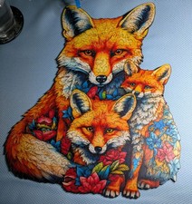Wooden Puzzle Of Fox With 2