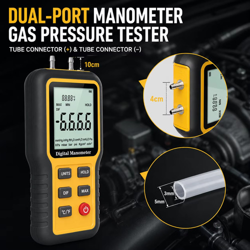 Digital manometer hvac gas - digital,