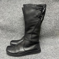 Clarks women's boots size 6.5 black soft pebbled leather upper knee high 