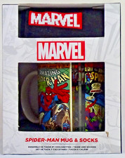Spiderman Mug & Socks Gift Set Box Marvel Comics Novelty Present Cup Birthday