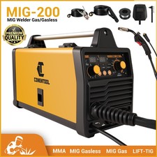 220V 4 IN 1 MIG Welder Gasless/Gas 200A Inverter ARC MMA TIG Welding Machine Set