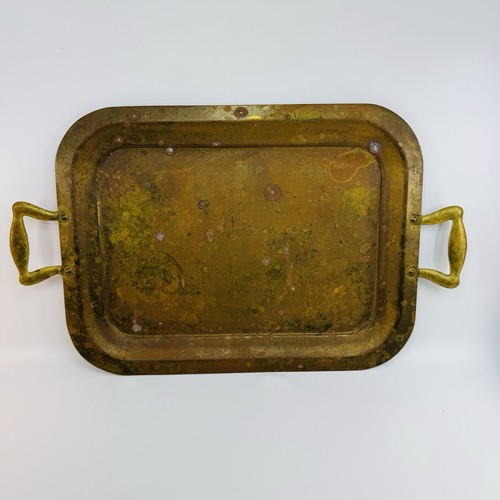 Vintage solid brass serving - solid,