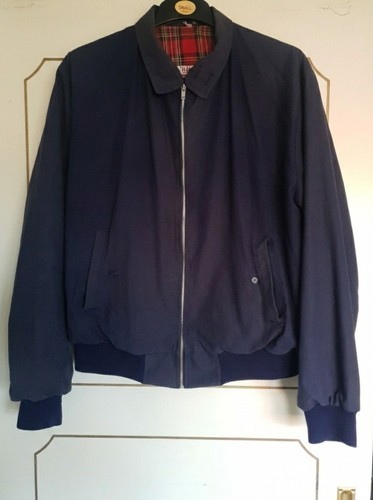 Navy blue harrington jacket - blue,