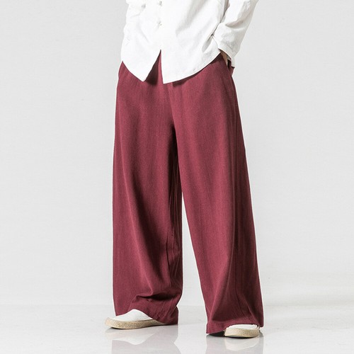 Mens linen loose wide leg - linen,