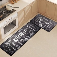 Kitchen Carpet Non-Slip Waterproof Anti Fatigue Door Mat Home Floor Rug Decor