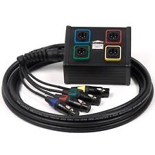 4 way Stage & Studio Wall Mountable Box. Neutrik XLR Multicore Snake Cable