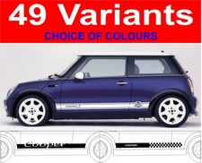 mini cooper stripes decals