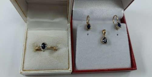 Sapphire diamond cluster - &,