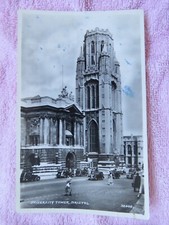 Vintage 1960 Bristol University Tower People Old Cars Real Photo Postcard