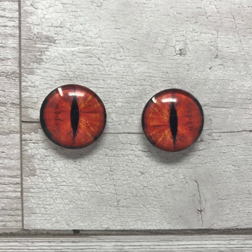 Pair red glass eyes great - of,