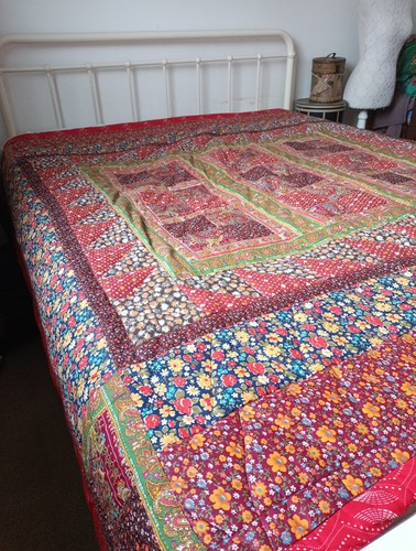 Patchwork double bed throw - bed,