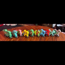 10 Alphabet Hellowood Wooden Train Dinosaur Toy Magnetic Blocks Brio Compatible
