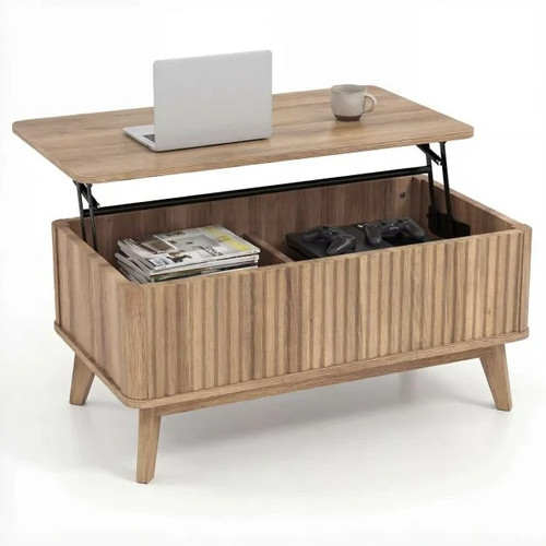 Fluted lift top coffee table - lift,