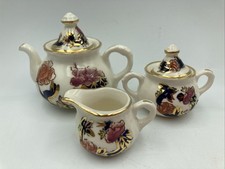Vintage Mason's Mandalay Miniature Tea Pot, Sugar Bowl & Jug / Creamer Set
