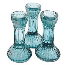 Glass Dinner Candle Holders