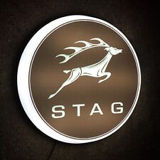 TRIUMPH STAG CAR BADGE GARAGE LED WALL LIGHT SIGN LOGO OLD VINTAGE AUTO V8