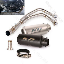 For Yamaha MT-07 FZ07 Full Exhaust System Front Header Pipe Exhaust 51mm Muffler