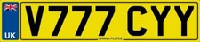 Vicky number plate v777 cyy - number,