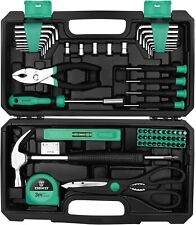 Tool Kit Set Box 62 Piece Home Repair DIY Tools Basic Hand Toolbox Sets For Home