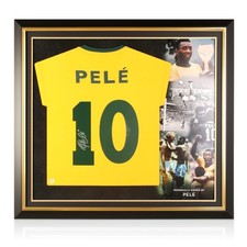 Pele Signed Brazil Shirt