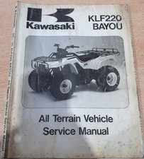 Kawasaki KLF220 BAYOU All Terrain Service Manual `88-`96