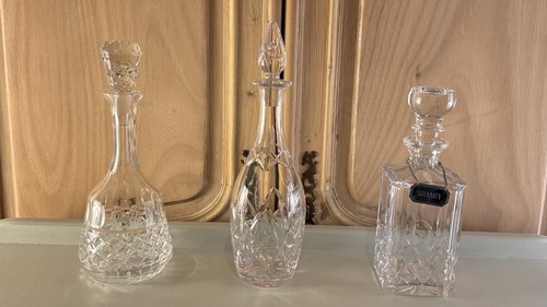 Vintage cut glass - cut, decanters