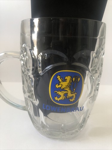 Large dimple lowenbrau glass - dimple,